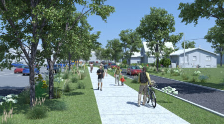 Figure 2 : vue du trottoir, depuis la rue Notre-Dame